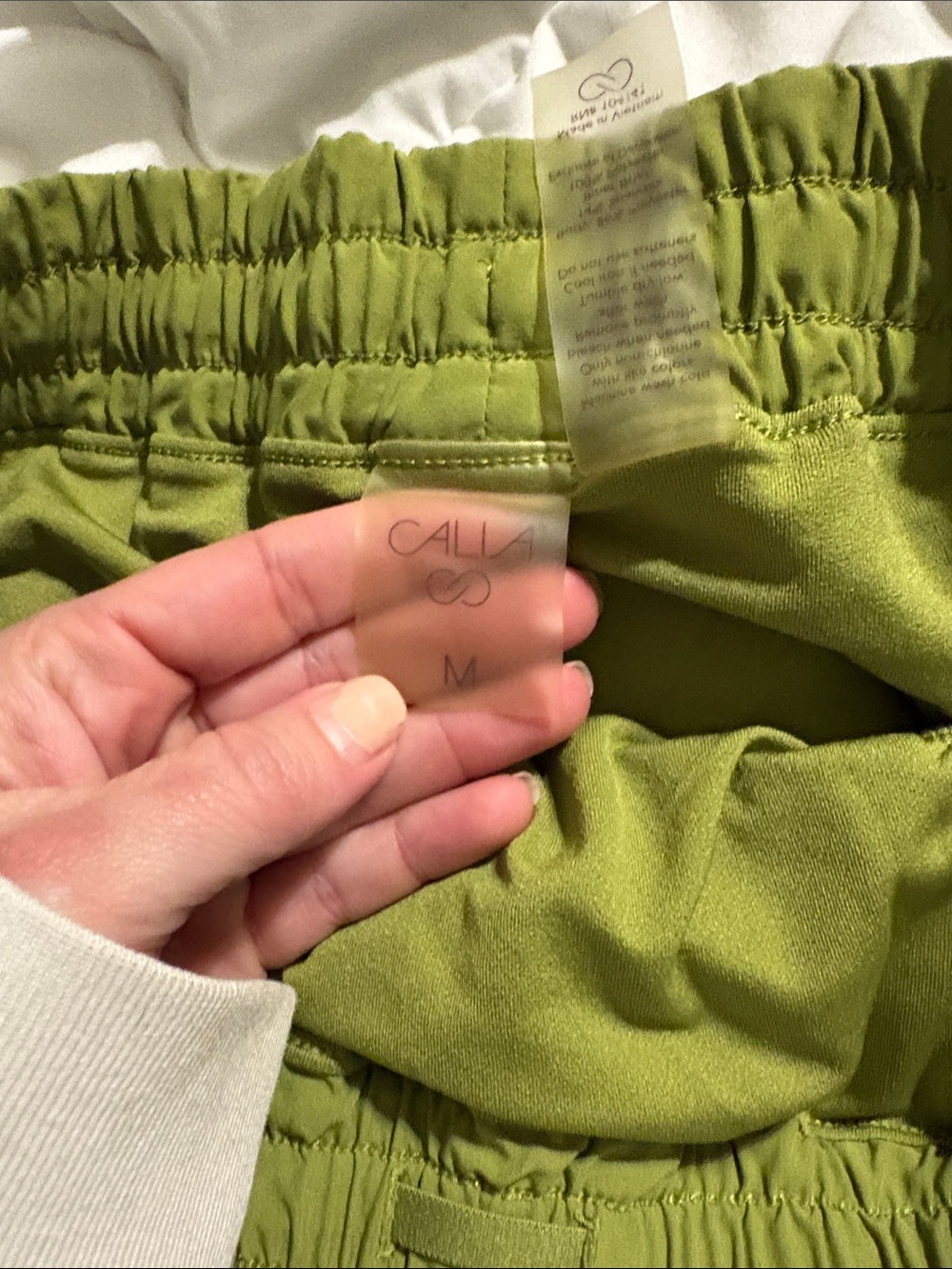 CALIA by Carrie Underwood Olive Green Athletic Shorts - Picture 3 of 4